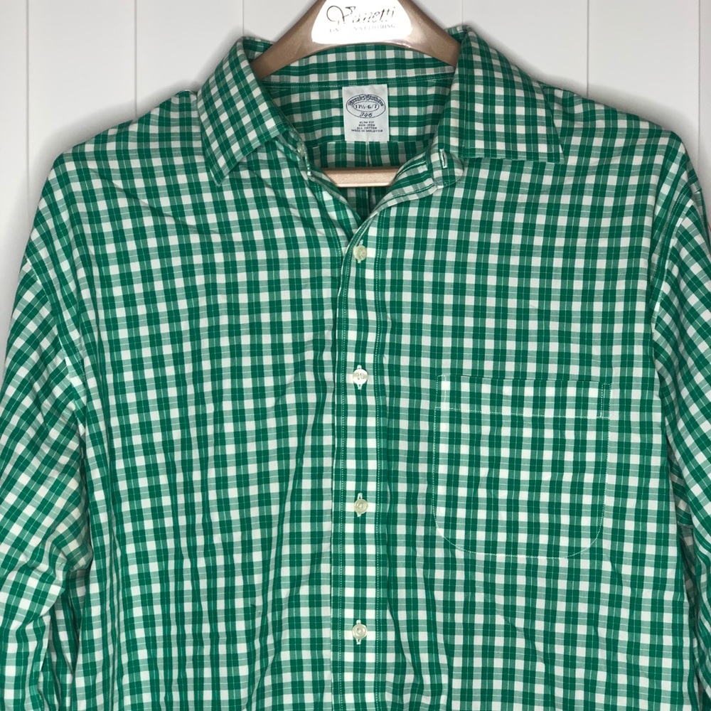 BROOKS BROTHERS SLIM FIT 17.5 346 DRESS SHIRT